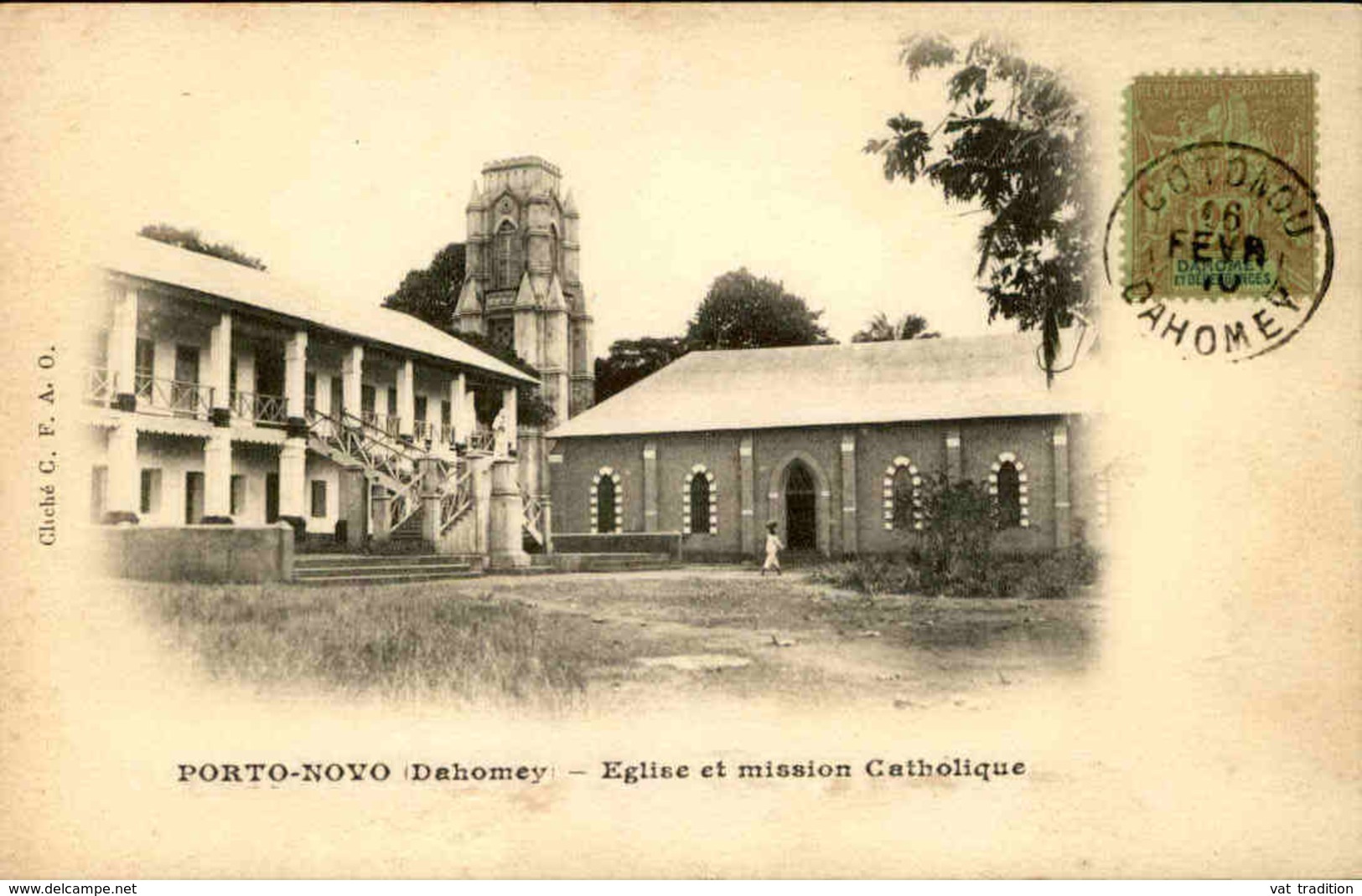 DAHOMEY - Carte Postale - Porto Novo - Eglise Et Mission Catholique - L 53305 - Dahomey