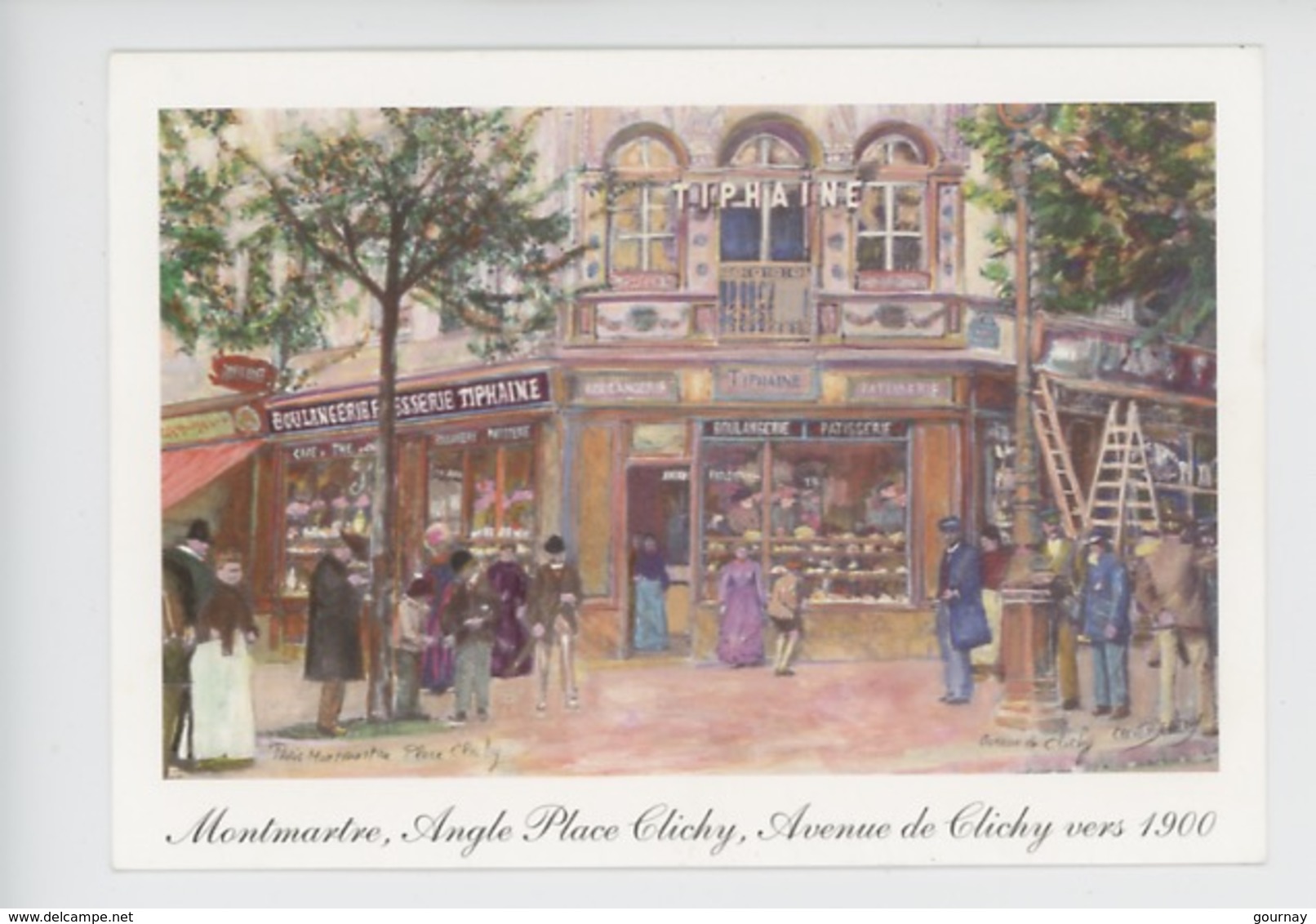 Cacio Berny Paris Peintre, Montmartre Angle Place Clichy Et Avenue Vers 1900 (cp Vierge) - Places, Squares