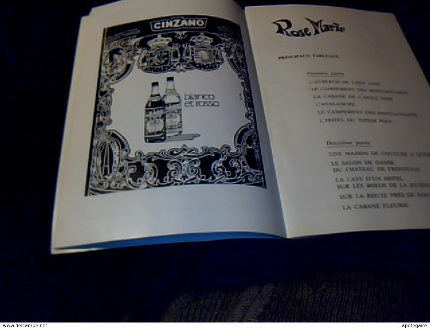 programme théâtre Mogador henry varna rose marie  année ?? avec des pubs photos de célébrités d'époque