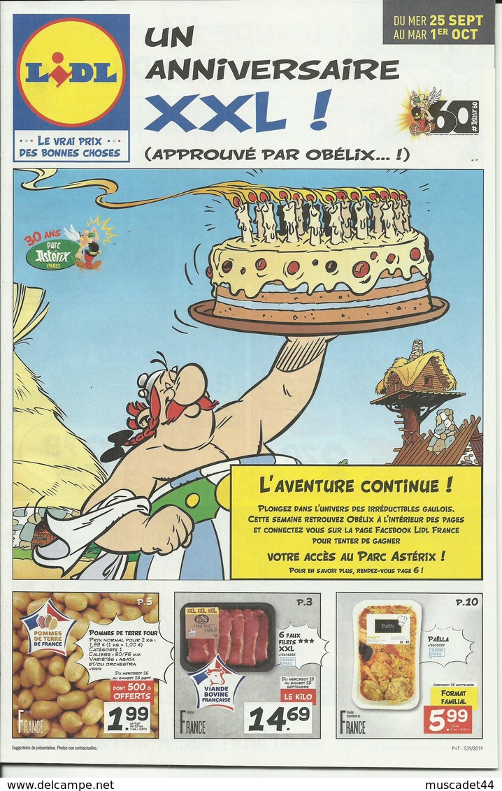 MAGAZINE PUBLICITAIRE LIDL THEME ASTERIX ET OBELIX - Publicités