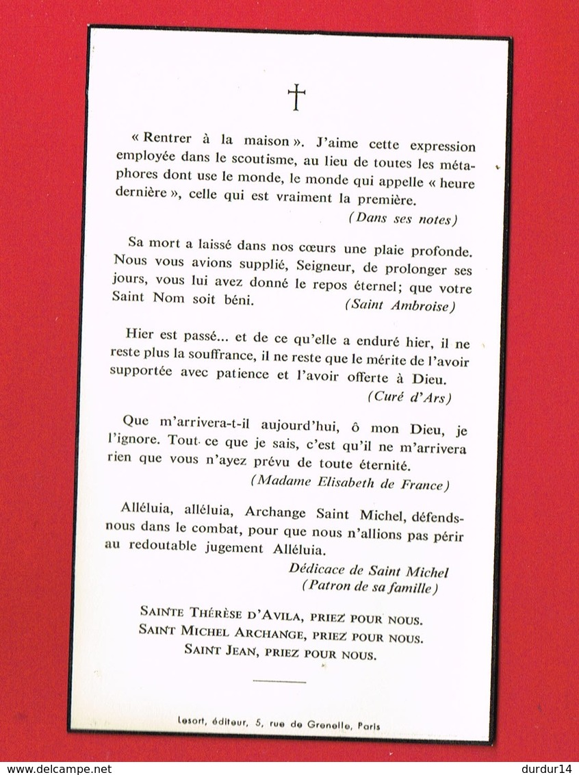 Avis De Décès  Titre De Noblesse Mme Marie Thérèse De MOLETTE DE MORANGIES Comtesse De LAUSANNE - Décès