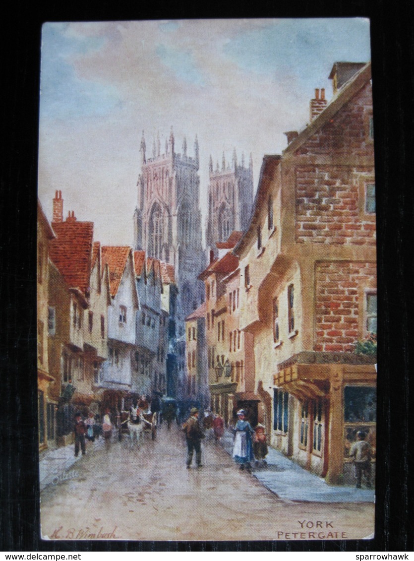 Petergate York - (Tuck Oilette Artist H.B.Wimbush) - York