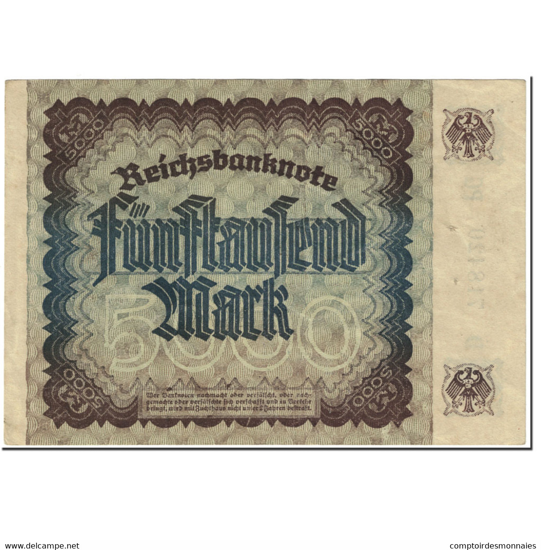 Billet, Allemagne, 5000 Mark, 1922, 1922-12-02, KM:81c, TTB - 5000 Mark