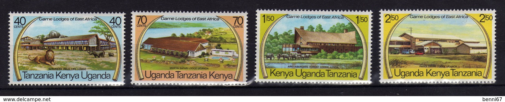 KUT Kenya Uganda Tanzania 1975 Game Lodges Yv 285/288 MNH ** - Kenya, Uganda & Tanzania