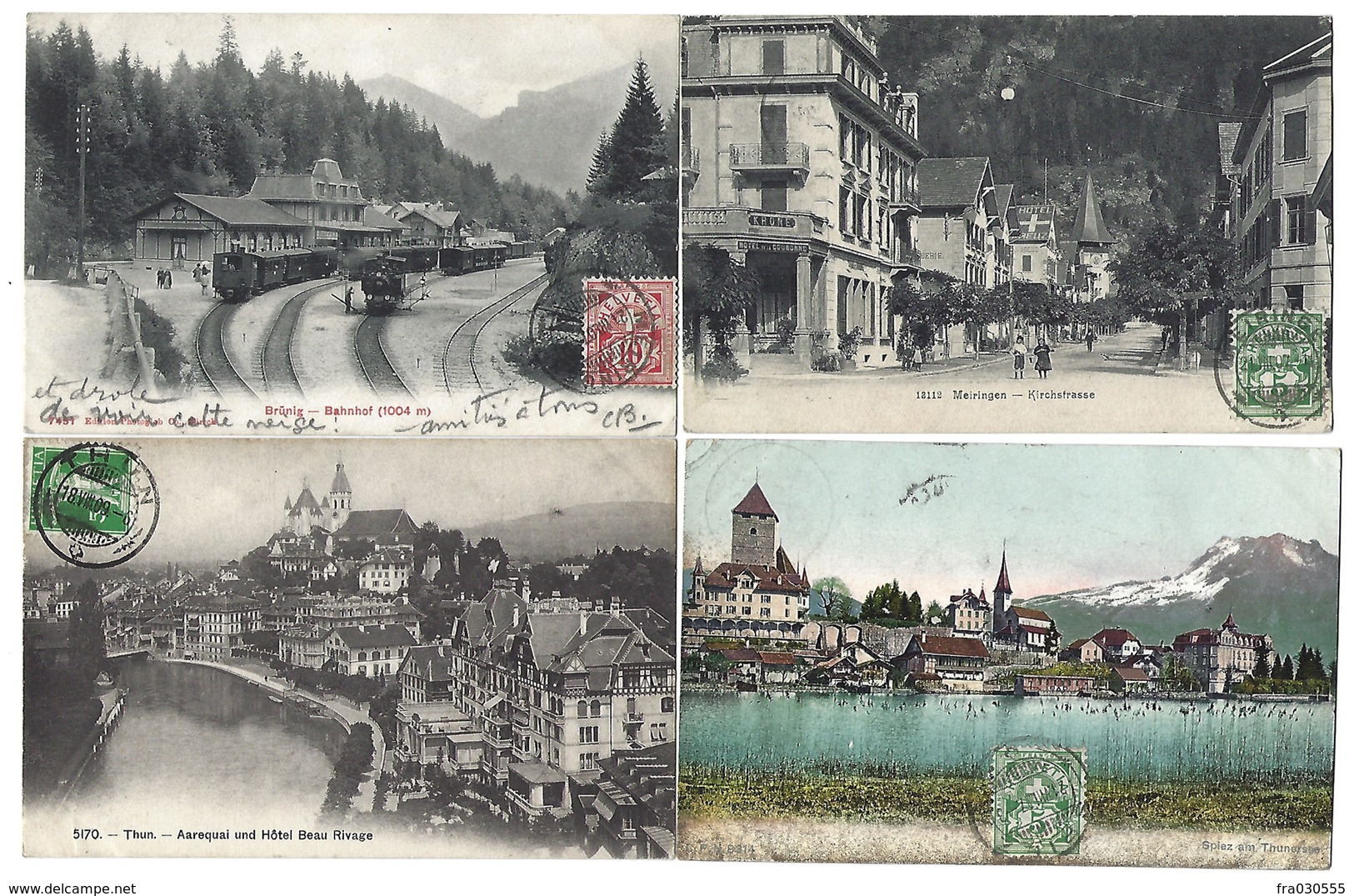 SUISSE - Canton De BERNE - Lot De 12 CPA - 1905 à 1909 - Même Destinataire - Bern