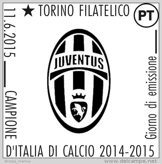 ITALIA - Usato - 2015 - Juventus Campione D'Italia - Calcio - 0,80 - Stemma Della Juventus E QR-Code - 2011-20: Oblitérés