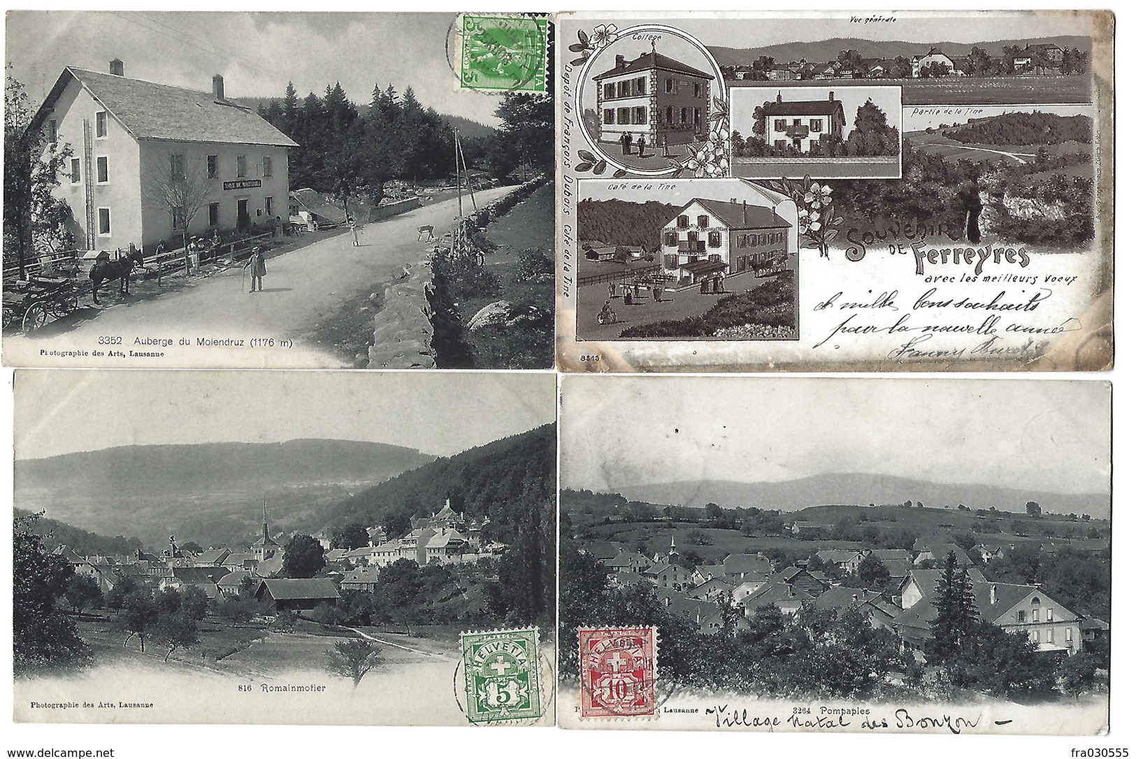 SUISSE - Canton De VAUD - Lot De 18 CPA - 1901 à 1909 - Même Destinataire - Autres & Non Classés