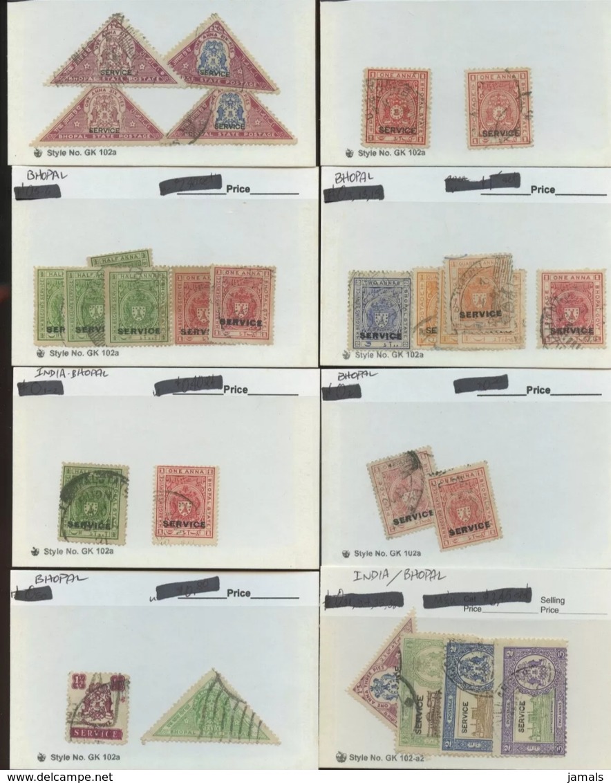 India, Feudatory State, Bhopal, Used Lot 2 Images, Inde - Bhopal