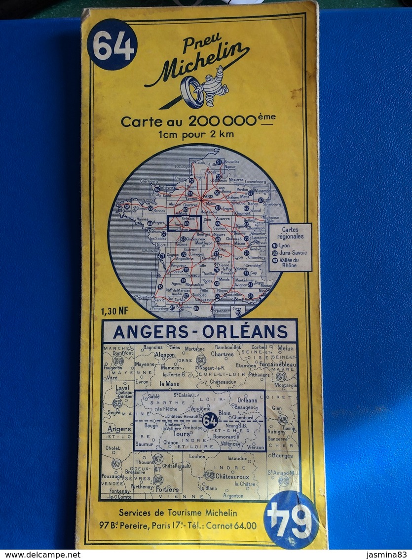Michelin Angers-  Orléans - Cartes Routières