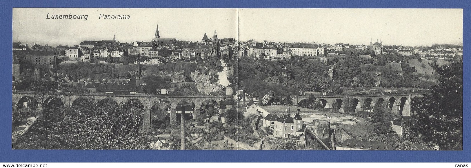 CPA 2 Volets Luxembourg Non Circulé Panorama Carte Double - Luxemburg - Town