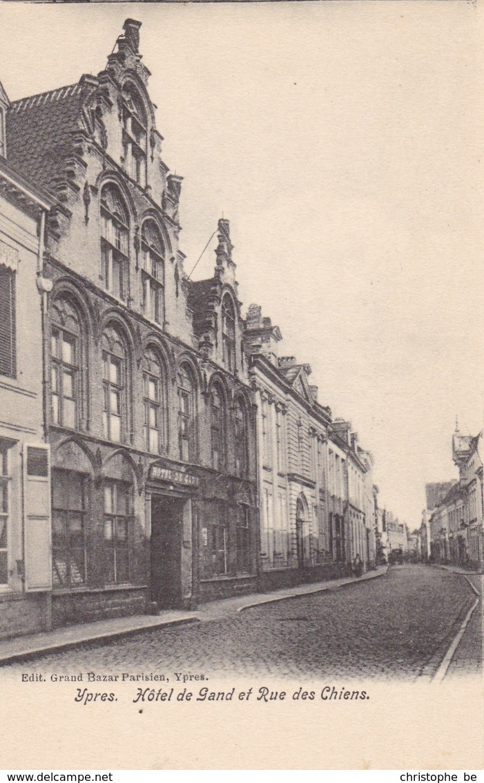 Ieper, Ypres, Hotel De Gand Et Rue Des Chiens (pk66706) - Ieper