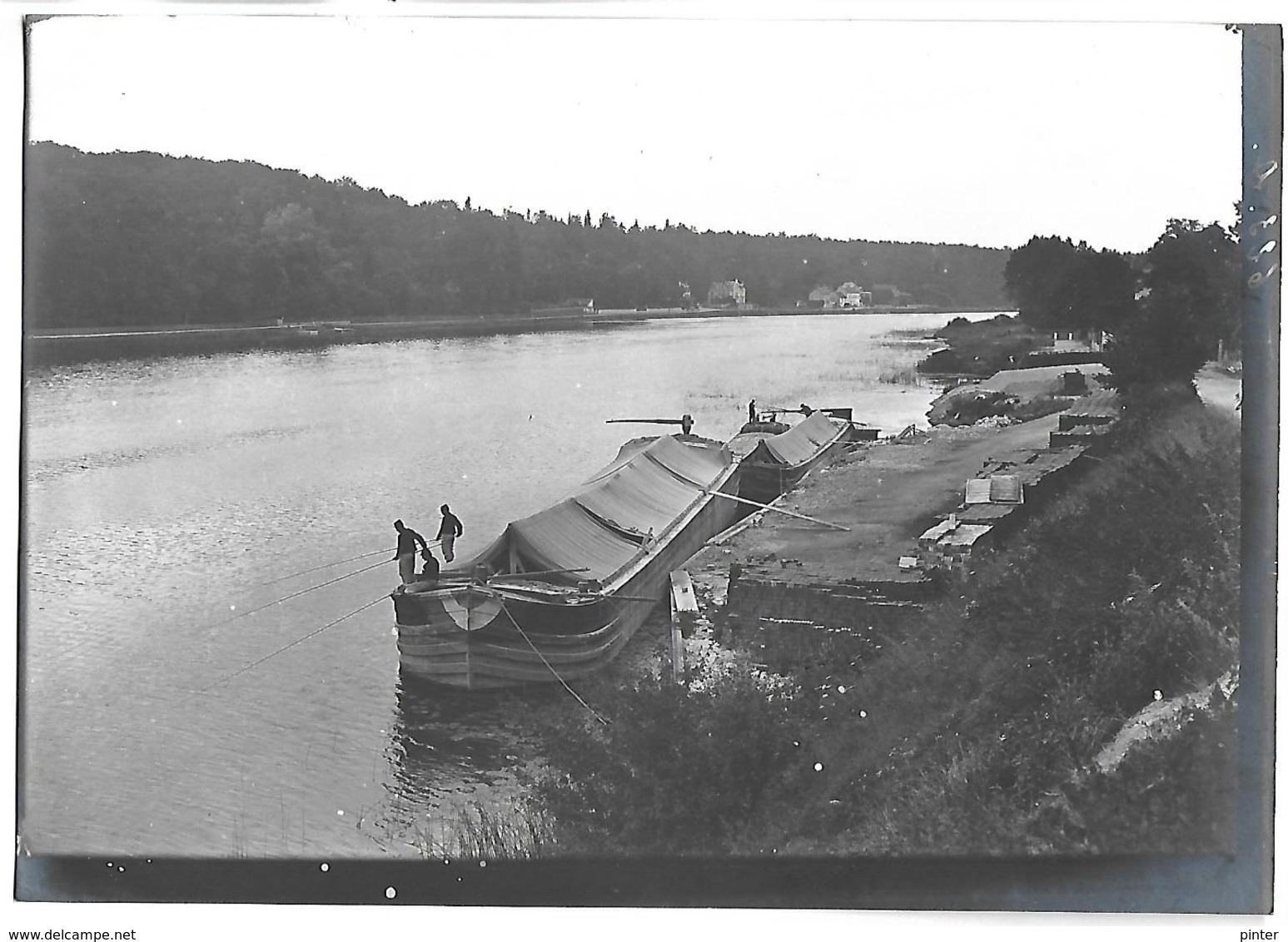 VULAINES - Le Port -  PHOTO D'excellente Qualité 17.5 X 12.4 Cm - PENICHE - Andere & Zonder Classificatie