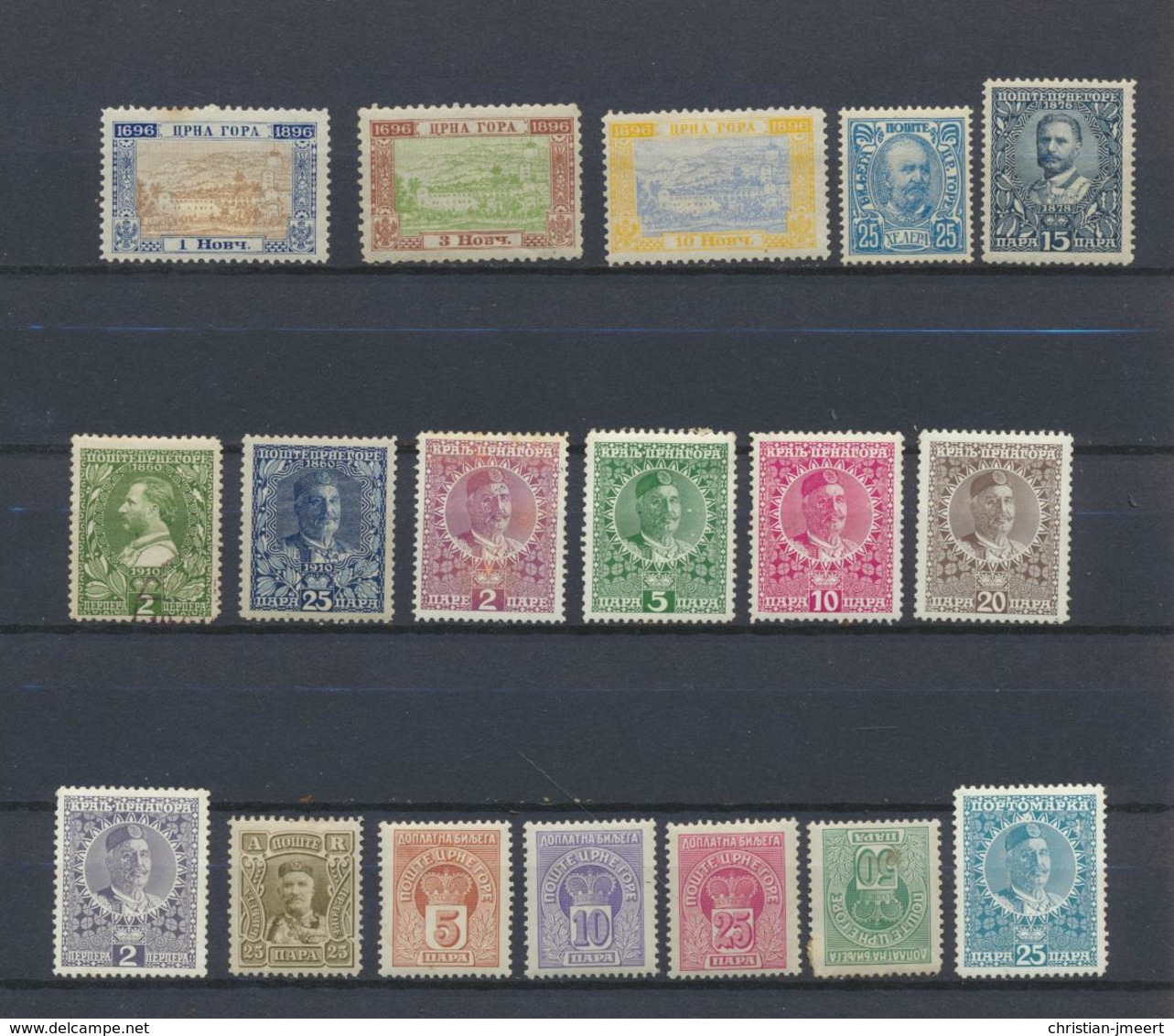 Montenegro  Lot De 18 Timbres MH X - Montenegro