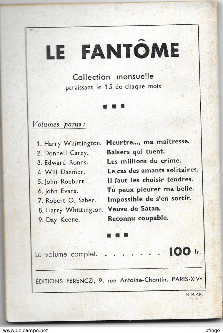 Une Corde Au Cou Par René Poupon - Le Verrou N°82 - Ferenczi - (illustration : Sogny ) - Ferenczi