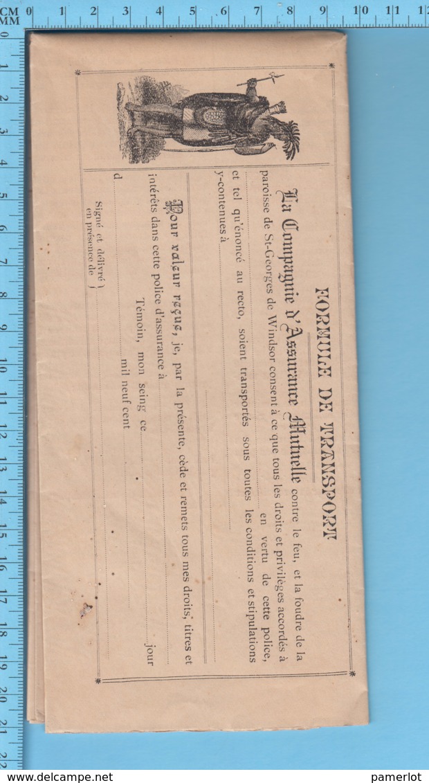 Assurance Mutuelle - Contre Le Feu Et La Foudre De La Paroisse De St-George De Windsor, Cte Richmond, 1935 - Canada