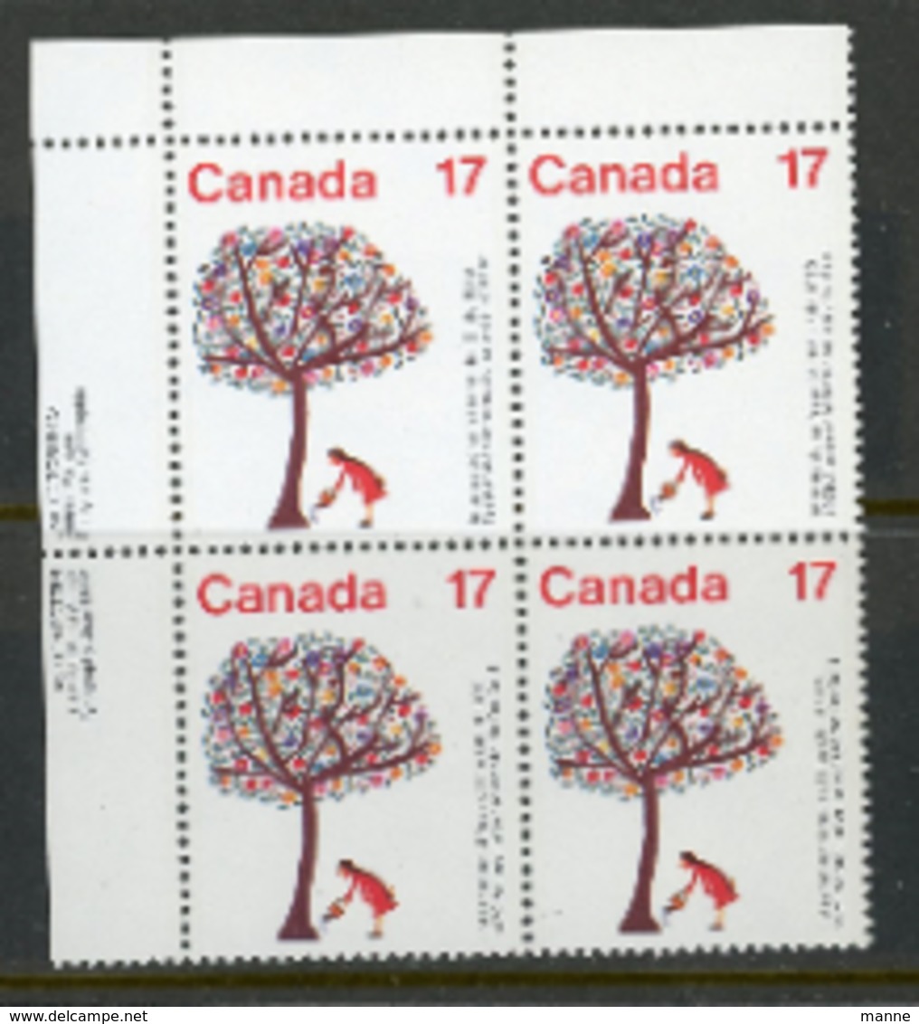 Canada 1979 MNH "Girl Watering Tree Of Life" - Unused Stamps