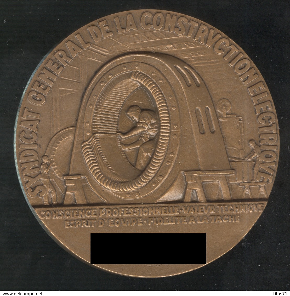 Médaille Syndicat Général De La Construction Electrique - Bronze - Professionals / Firms