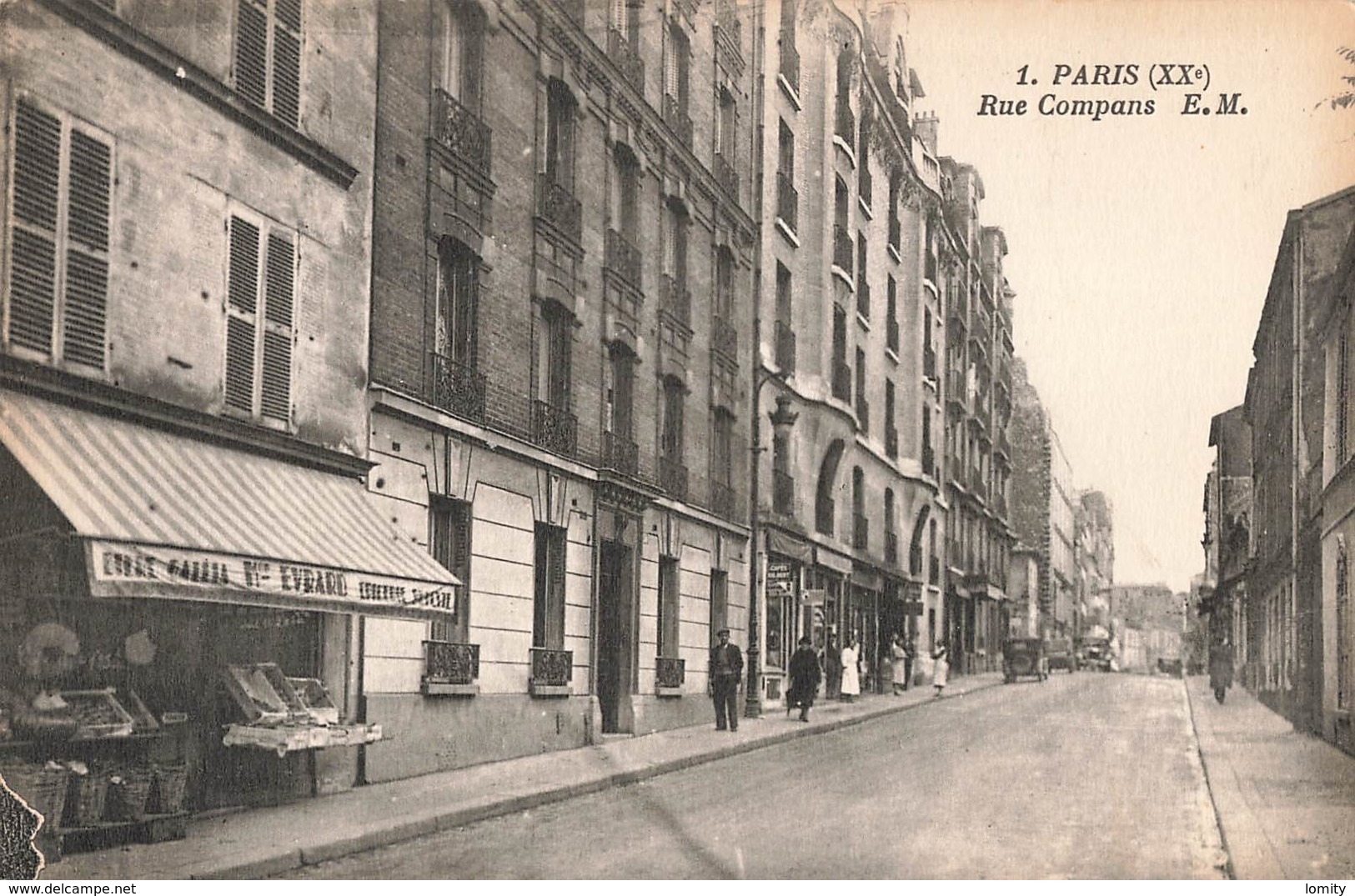 75 Paris Rue Compans 20e Arrondissement Cpa - Arrondissement: 20