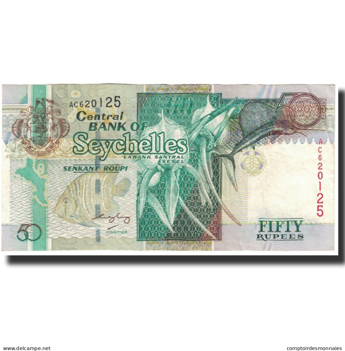 Billet, Seychelles, 50 Rupees, Undated (1998-2010), KM:38, NEUF - Seychellen