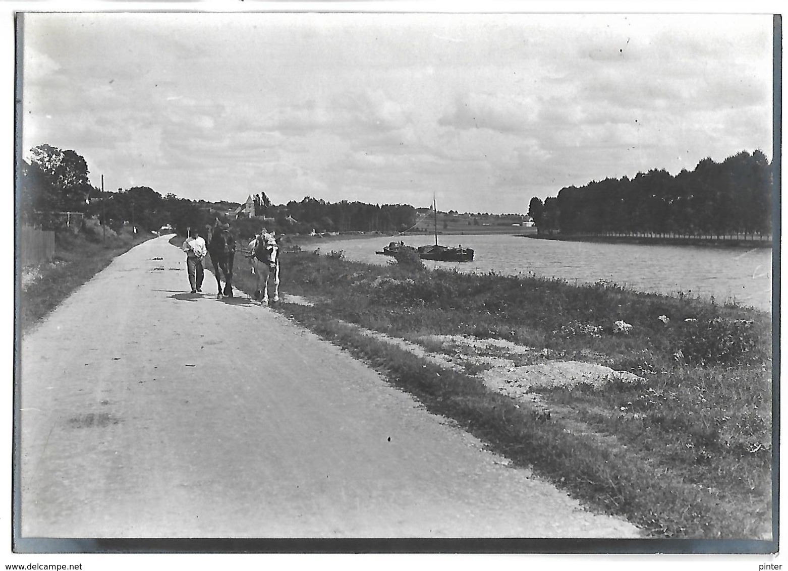 LA CELLE SUR SEINE - Chemin De Halage - PENICHE - PHOTO D'excellente Qualité 17.5 X 12.4 Cm - Autres & Non Classés