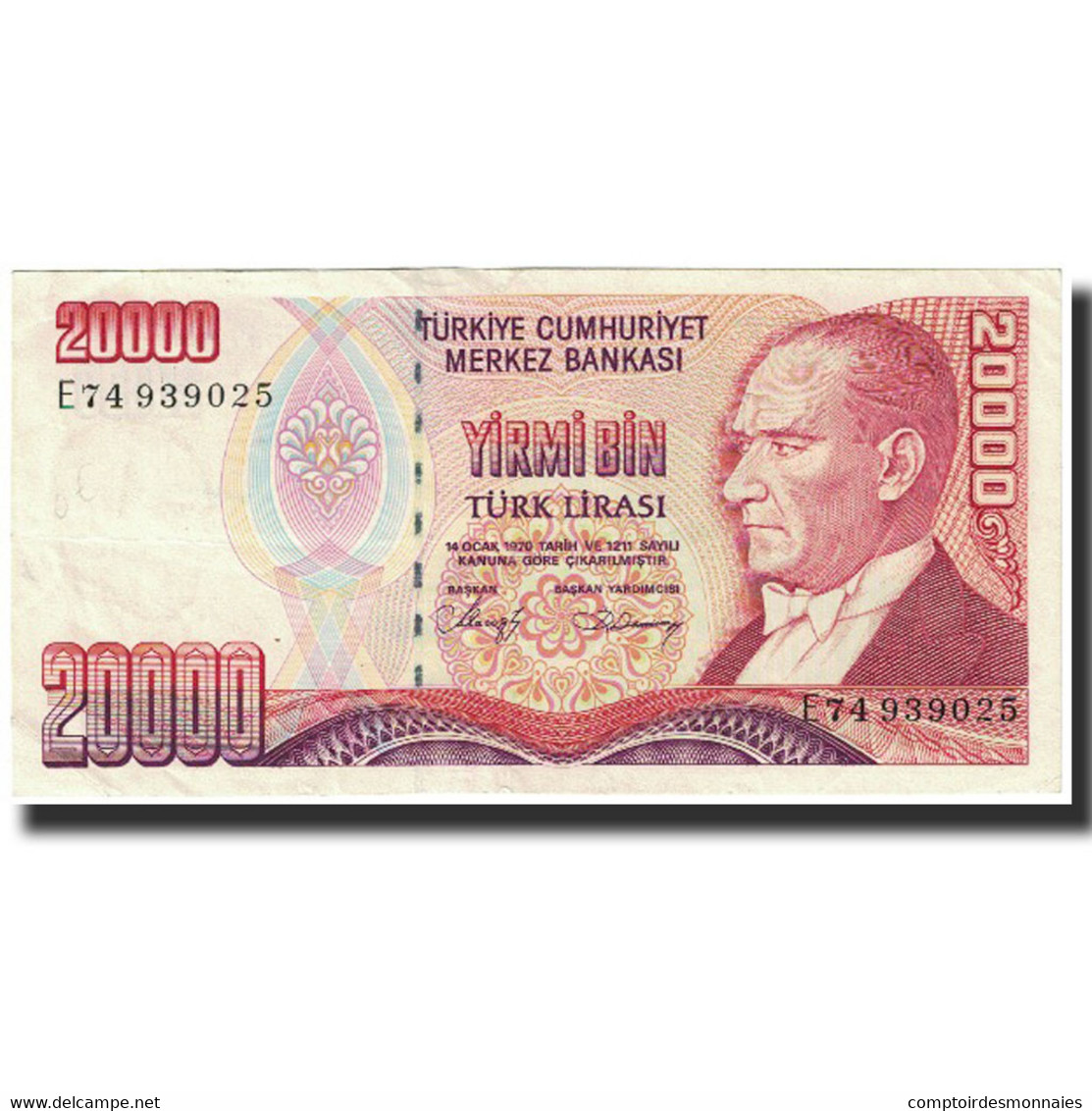 Billet, Turquie, 20,000 Lira, 1970, 1970-01-14, KM:202, NEUF - Turquie