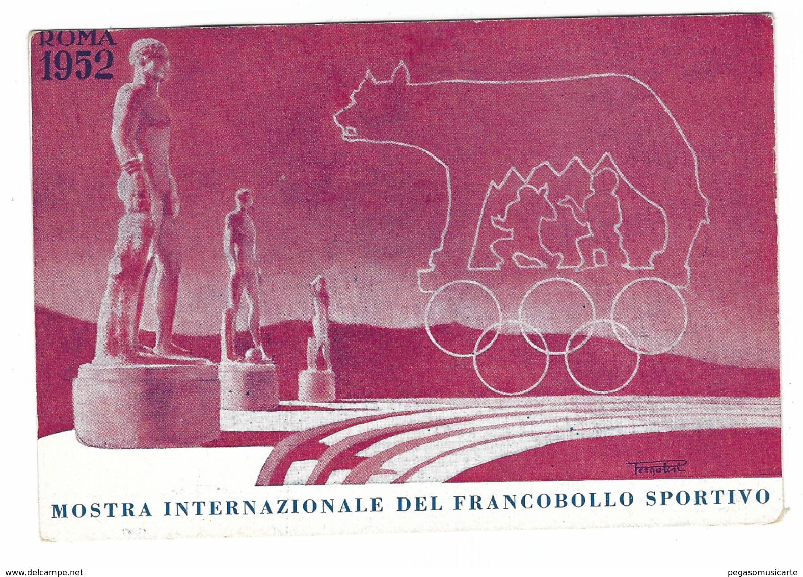 3466 - ROMA MOSTRA INTERNAZIONALE DEL FRANCOBOLLO SPORTIVO 1952 CONI FDC - Borse E Saloni Del Collezionismo