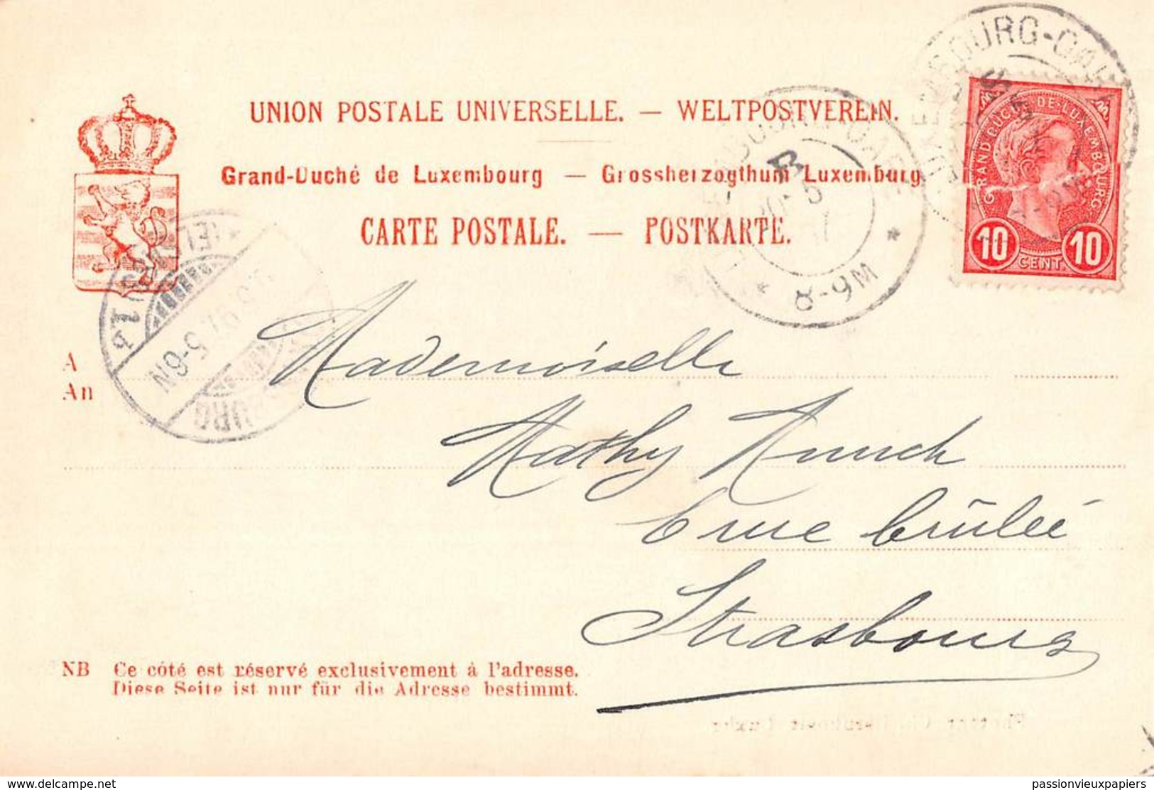 LUXEMBOURG  1897 MIR WELLE BLEIWE WAT MIR SIN  (Bernhoeft) - Luxembourg - Ville