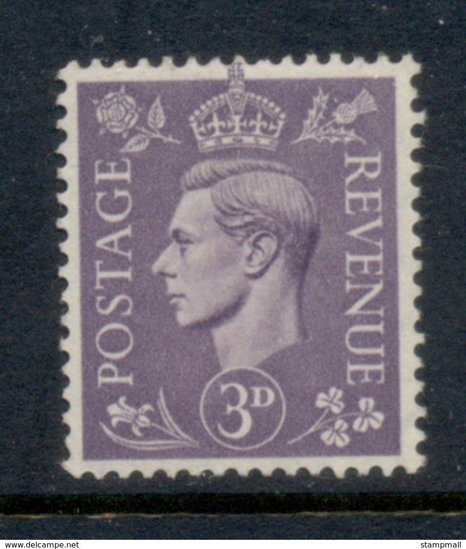 GB 1941-42 KGVI Portrait 3d Violet MLH - Ohne Zuordnung