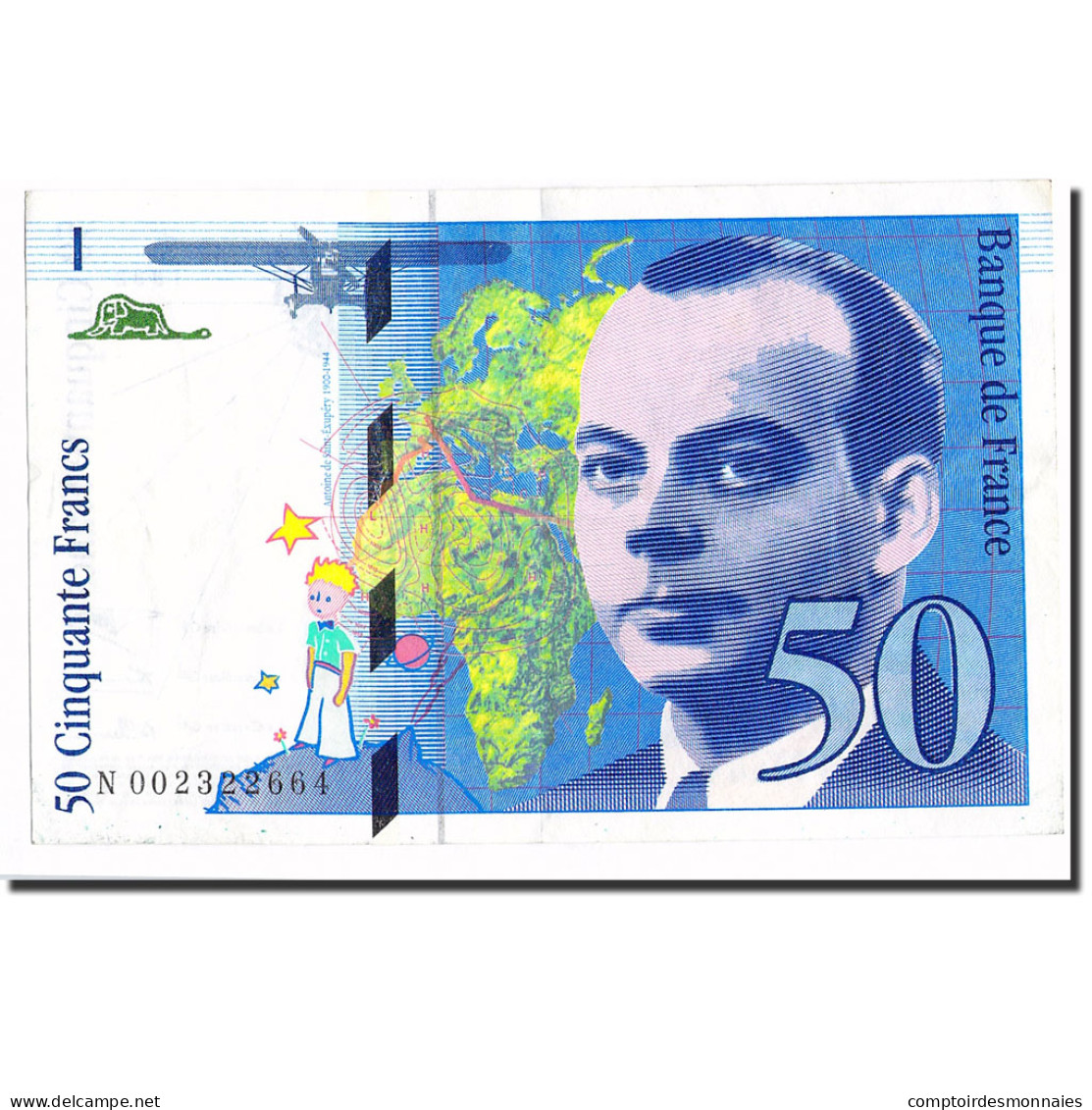 France, 50 Francs, St Exupéry, 1992, TTB, KM:157a - 50 F 1992-1999 ''St Exupéry''