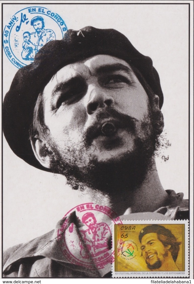 TMA-647 CUBA 2005 MAXIM CARD 1997 ERNESTO CHE GUEVARA CONGO EXPEDITION. - Cartes-maximum