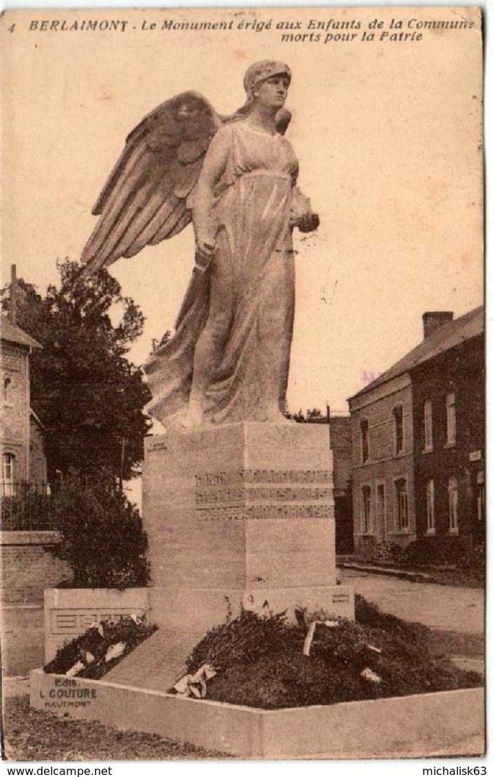 61thn 339 CPA - BERLAIMONT - LE MONUMENT ERIGE AUX ENFANTS - Berlaimont