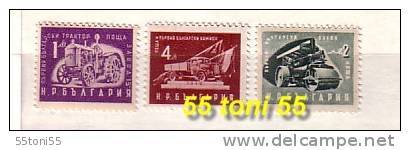 1951  Postage Stamp – (Tractor ,Steam Roller ,Truck) 3v.-MNH  Bulgaria / Bulgarie - Neufs