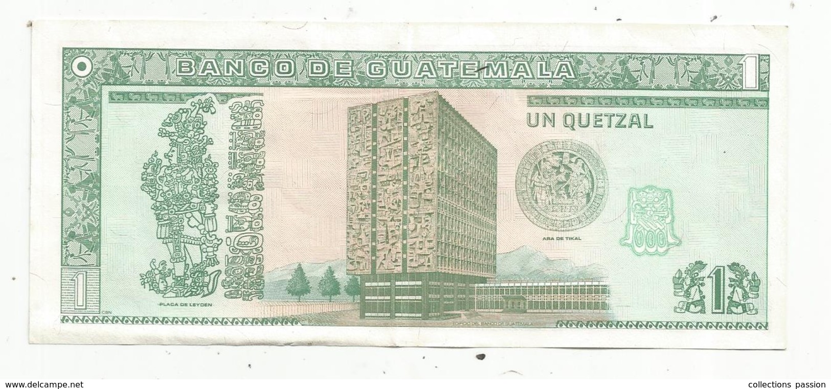 Billet , BANCO DE GUATEMALA , Un,1 Quetzal , 1995 , 2 Scans - Guatemala