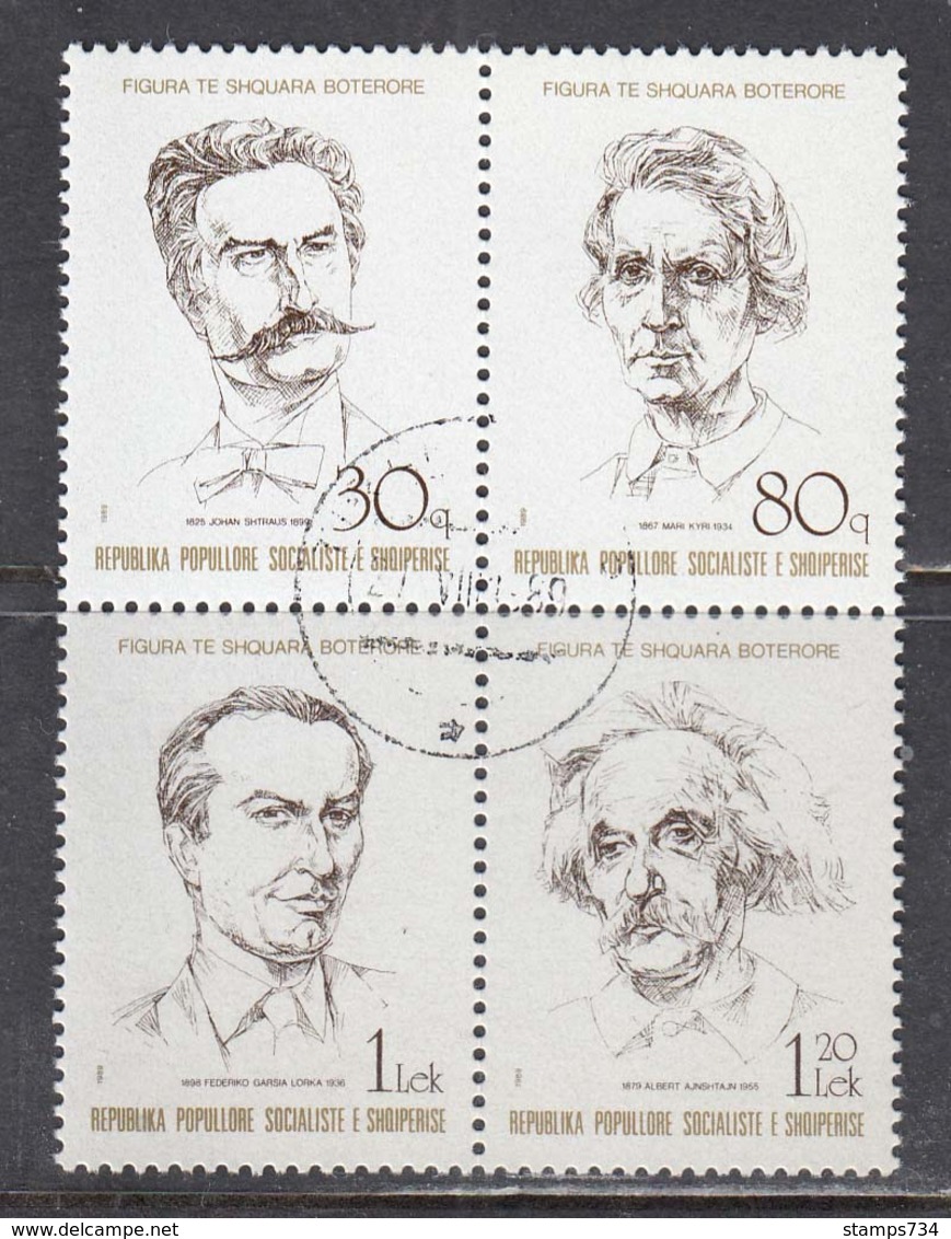 Albania 1989 - Personnages Celebres, Mi-Nr. 2398/401, Used - Albanie