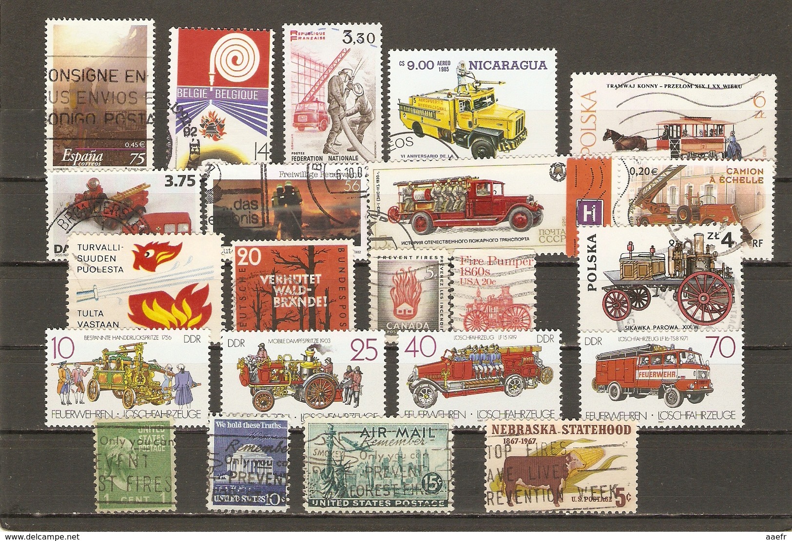 Pompiers - Incendies - Petit Lot De 22 - 1 Série Complète DDR MNH (2722/25) - 18°- 4 Flammes Prevention/Prevent Fires - Lots & Kiloware (max. 999 Stück)