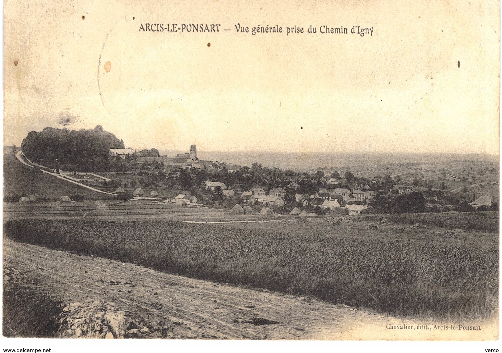 Carte   POSTALE  Ancienne De  ARCIS Le PONSART - Vue Du Chemin D'IGNY - Autres & Non Classés