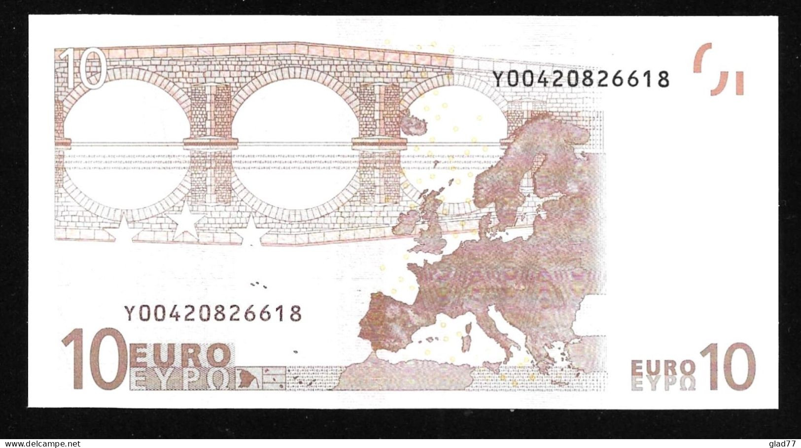 Greece  "Y" 10  EURO  UNC! Duisenberg Signature!!  "Y"   Printer  N001G1 ! - 10 Euro