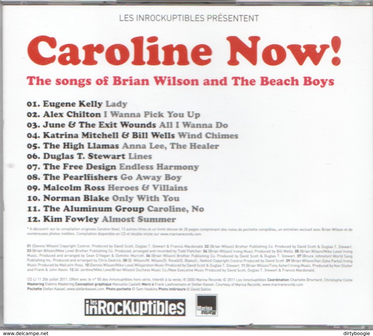 CAROLINE NOW ! - The Songs Of Brian Wilson And The Beach Boys - CD - Les INROCKUPTIBLES - Rock