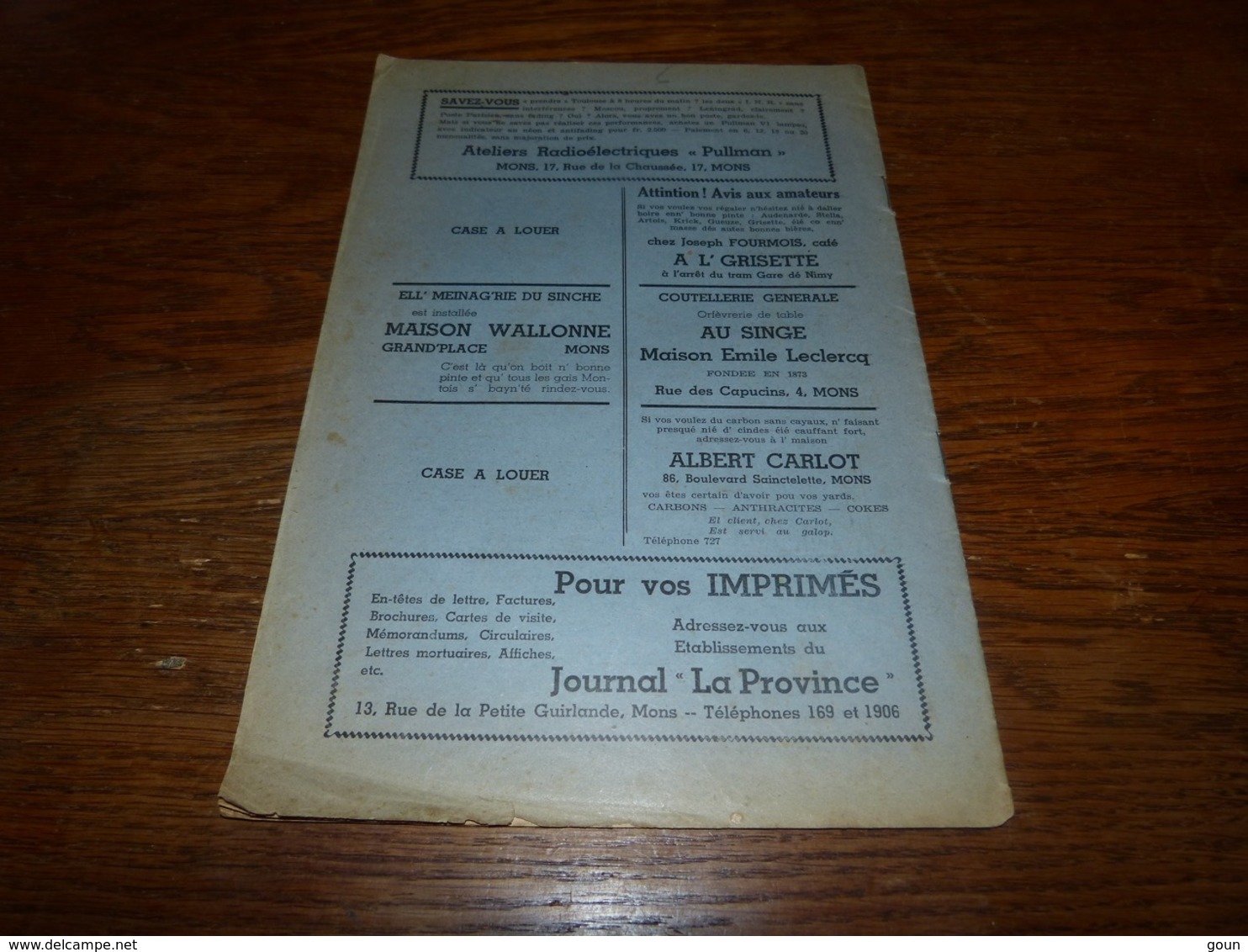 Ancienne Gazette En Wallon El Sinche Octobre 1938 Mémorial Gustave Minion - Revues & Journaux