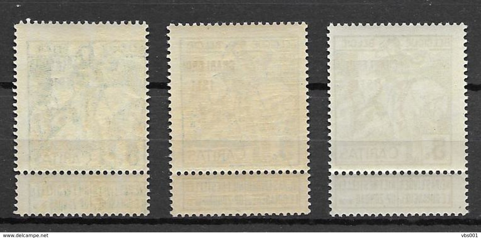 OBP104, 3x, Postfris** - 1910-1911 Caritas