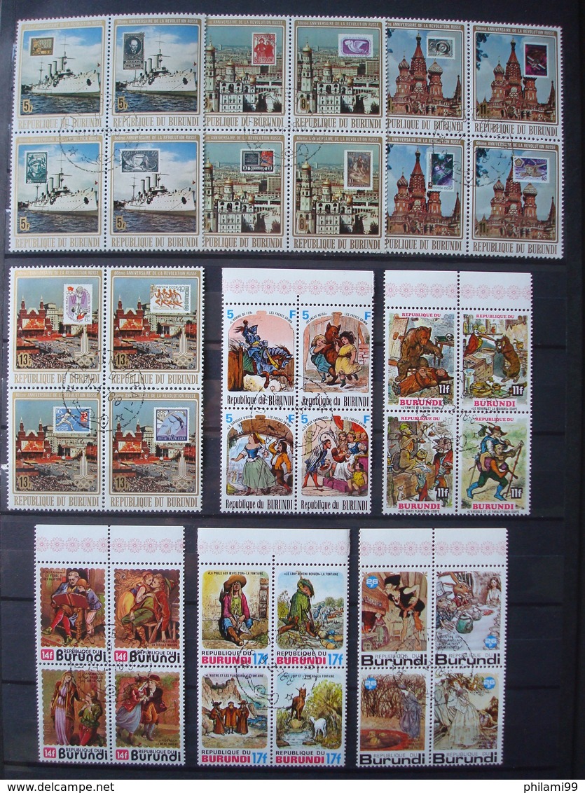 BURUNDI 6 THEMATIC SETS 3 SCANS / USED - Colecciones