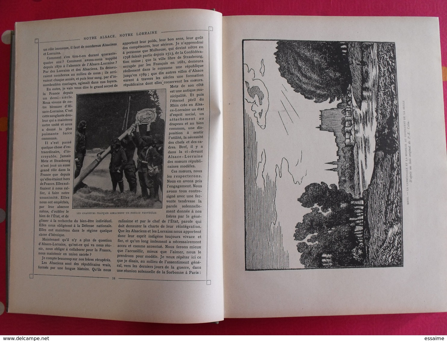 Notre Alsace, Notre Lorraine. Wetterlé, Fisher. Tome 1. édition Française Illustrée. 1919 - Alsace