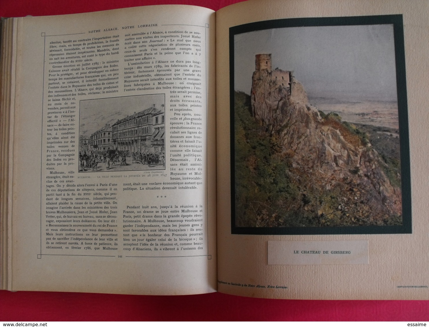 notre Alsace, notre Lorraine. Wetterlé, Fisher. tome 1. édition française illustrée. 1919