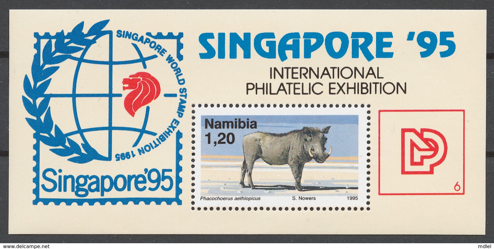 Namibia 1995 Mi# Bl.23** SINGAPORE '95 PHILATELIC EXHIBITION - Namibie (1990- ...)