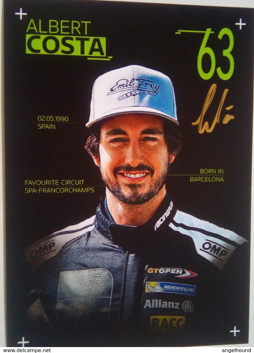 Albert Costa ( Spanish Race Car Driver) - Authographs