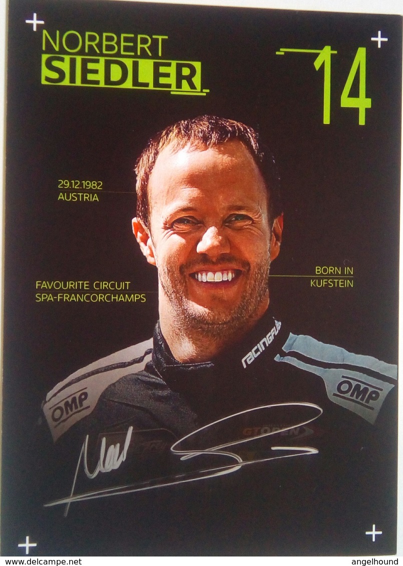 Norbert Siedler (Austrian Racing Driver) - Authographs