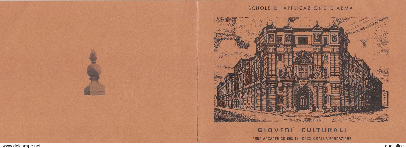 01356 "TORINO 1967 SCUOLE DI APPLICAZIONE D'ARMA-GIOVENTU' CULTURALI-CONFERENZE-IL GENERALE COM. E. RAMELLA" INVITO - Andere & Zonder Classificatie