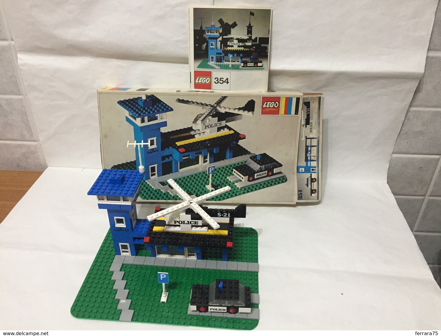 LEGO LEGOLAND STAZIONE DI POLIZIA SET 354 VINTAGE COMPLETO SCATOLA E ISTRUZIONI - Non Classés