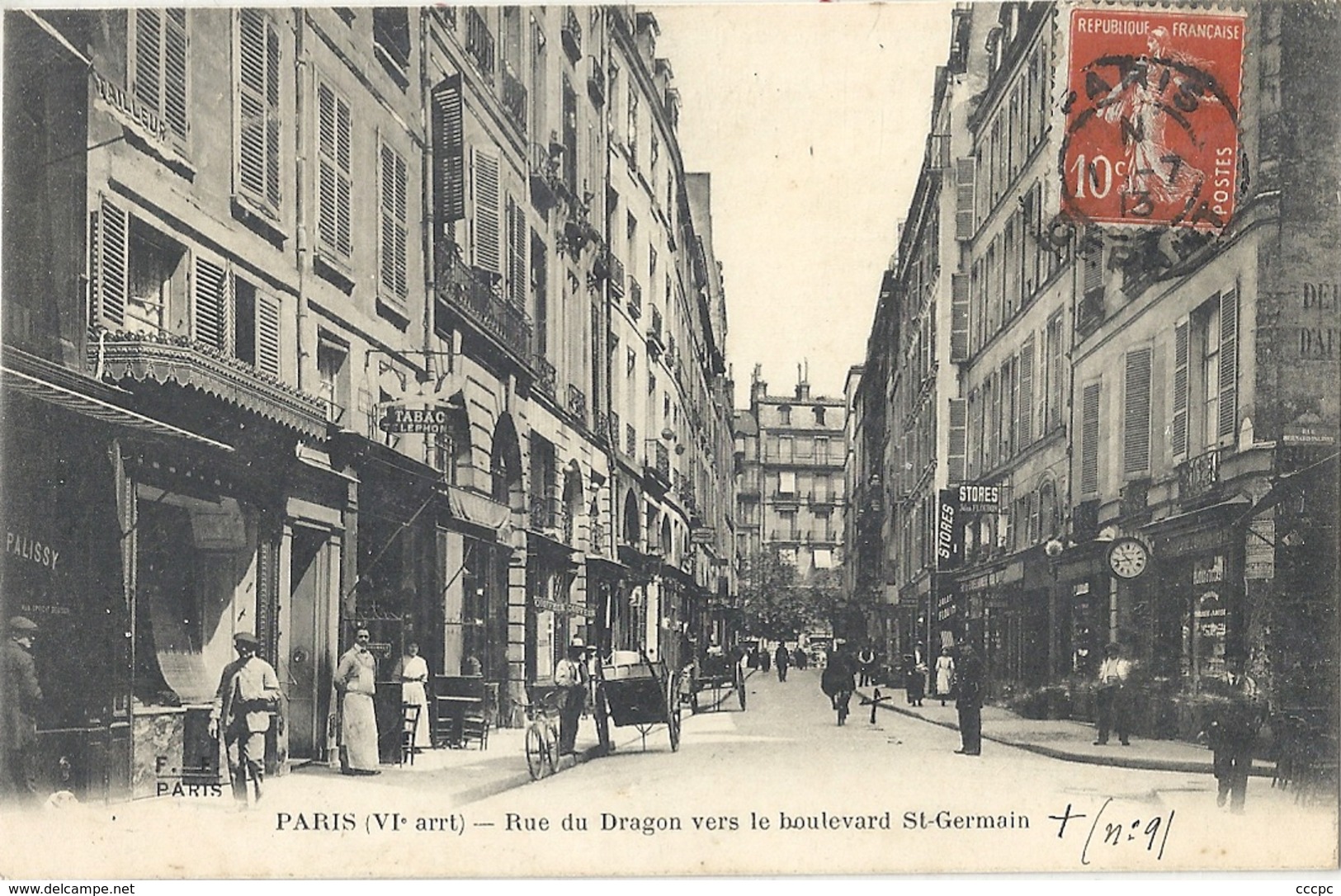 CPA Paris Rue Du Dragon Vers Le Boulevard Saint-Germain - Arrondissement: 06