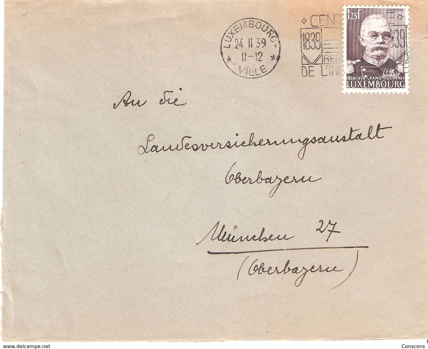 Lettre De Luxembourg à Munich  -  Cachet Centenaire De L'indépendance - Storia Postale